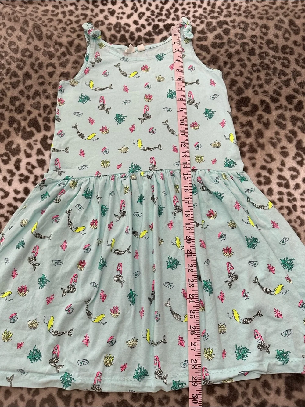 Gap Kids Mermaid Print Tank Sun Dress in Light Blue Size XL 12 Girls